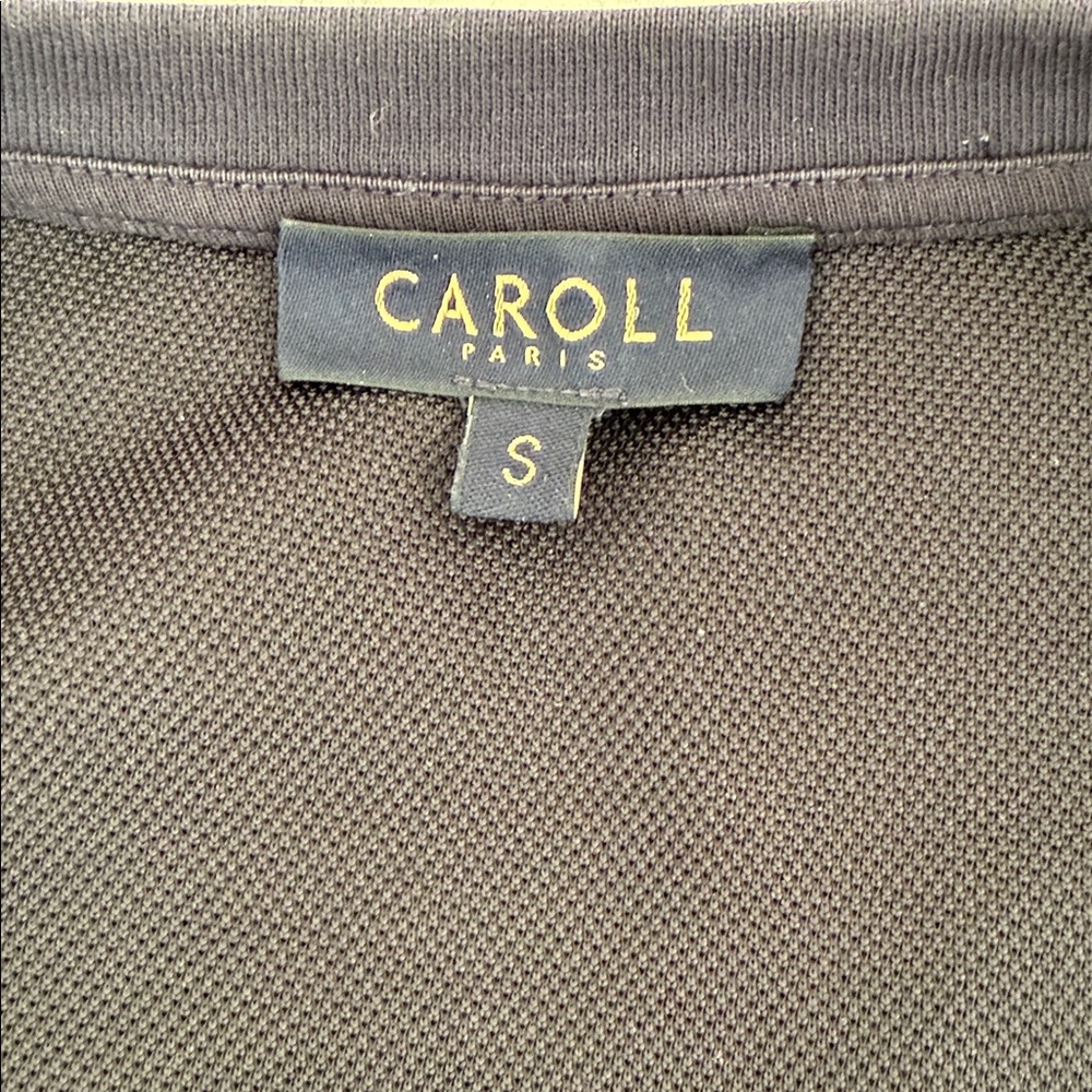 Caroll Paris cotton top Navy Blue Womens Size S - Picture 3 of 13